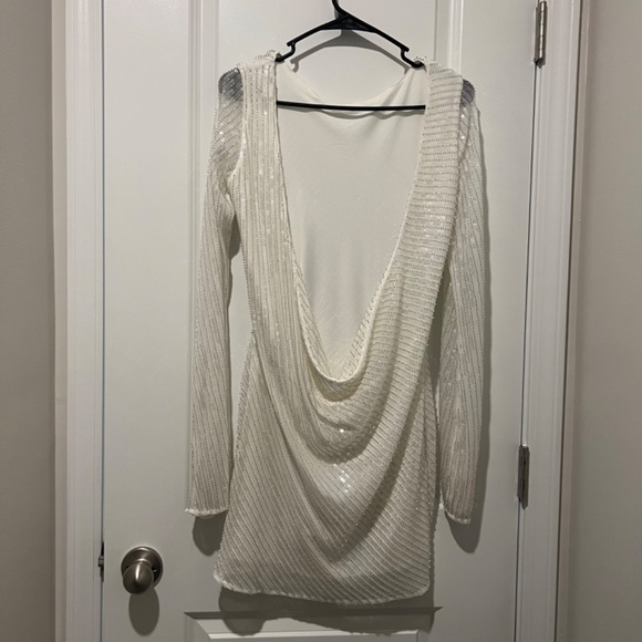 Meshki Sequin Mini Dress - White - Picture 3 of 4